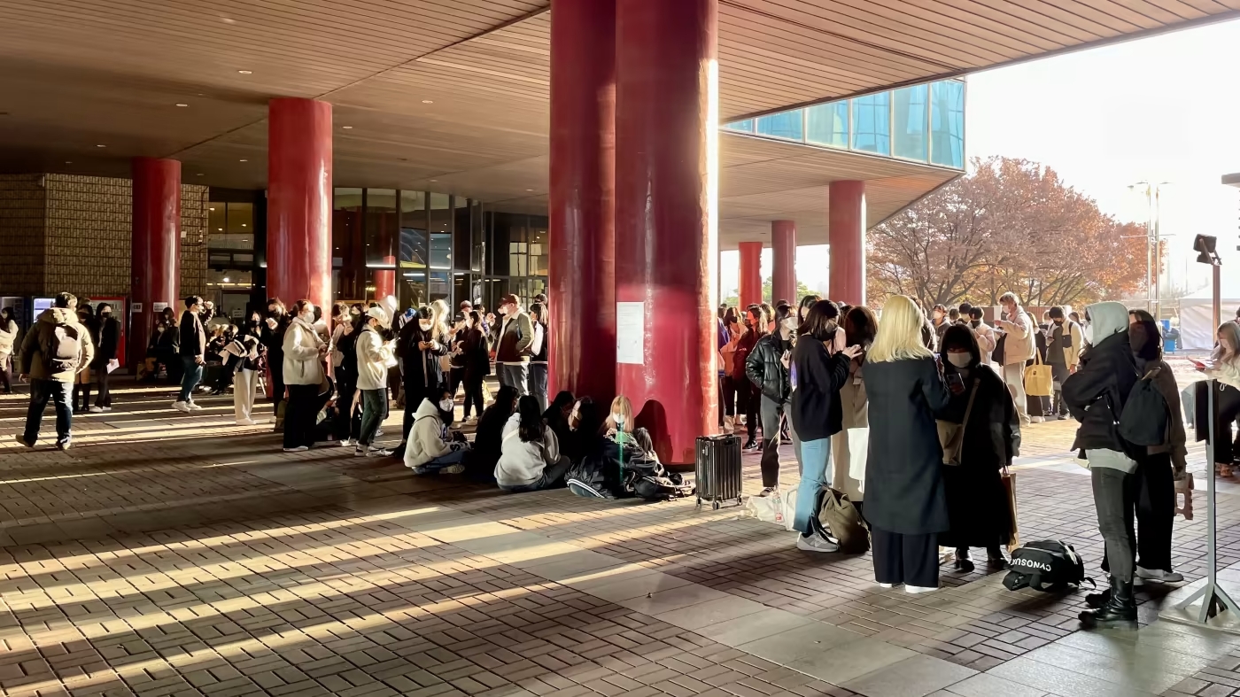 Queue of people
