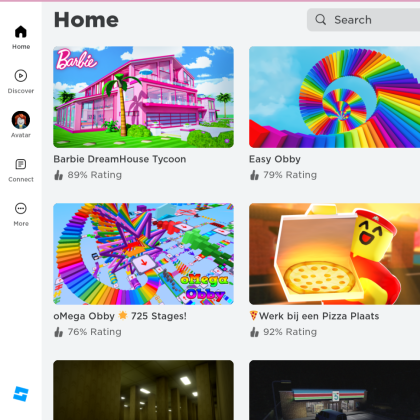 Roblox platform interface